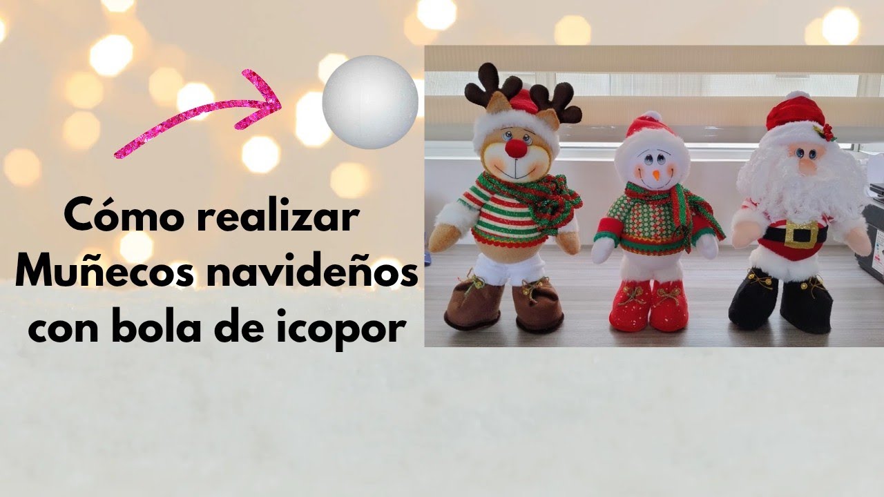 ¡¡ Aprende a realizar muñecos navideños !! Faciles de hacer ( moldes GRATIS)