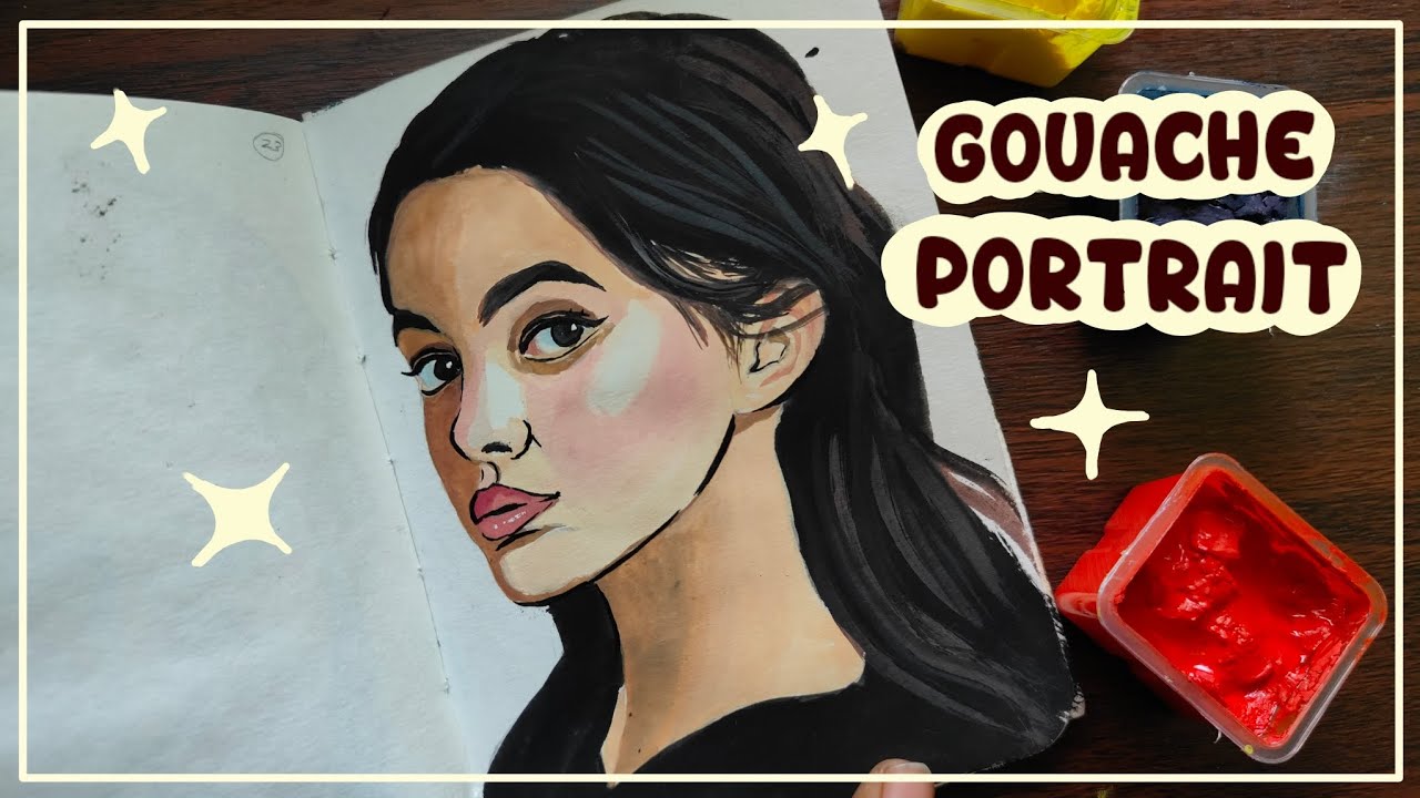 How to paint a portrait (using Gouache)