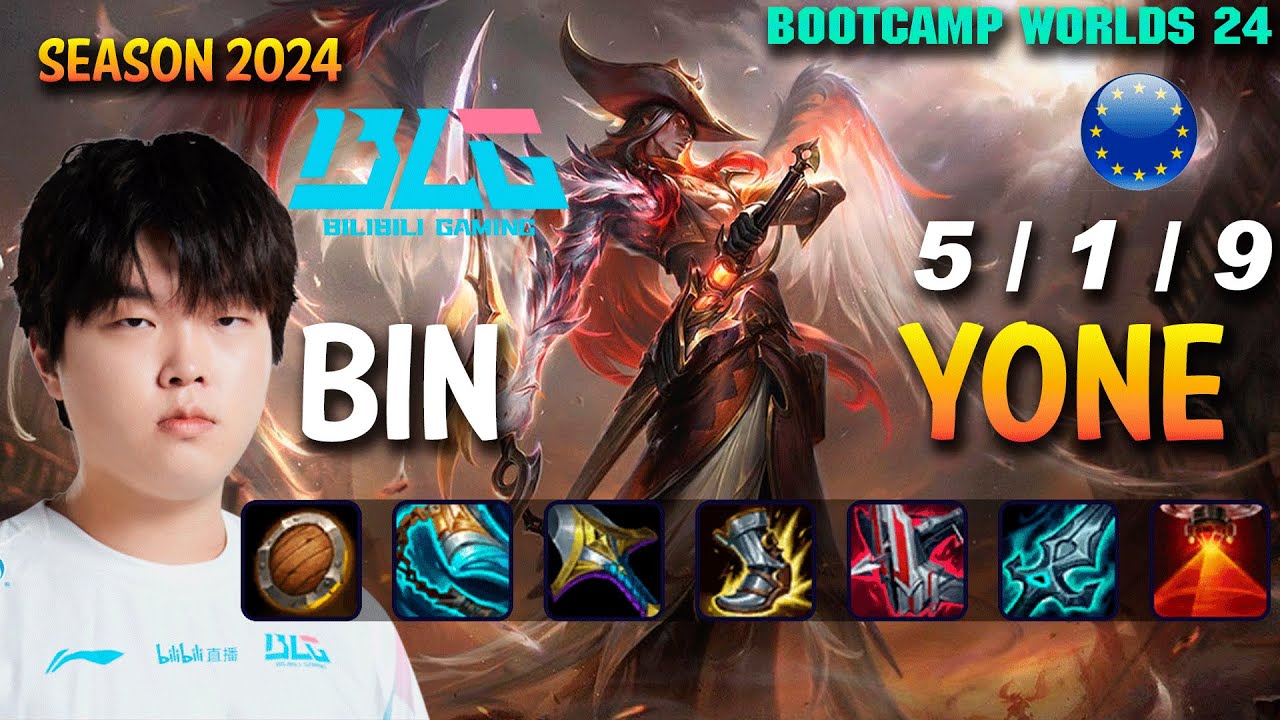 BLG Bin YONE vs AKSHAN Top - Patch 14.21 EUW Ranked WORLDS 2024 Bootcamp | lolrec