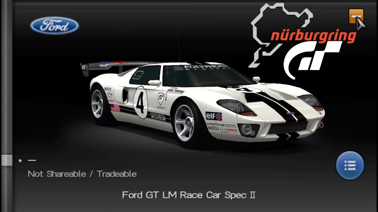 Gran Turismo PSP - Ford GT LM Race Car Spec II @ Nürburgring
