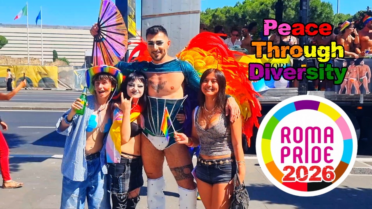 🏳️&zwj;🌈Roma Pride 2026 🇮🇹 | A Day of Color, Music & Celebration| Walking Tour 4K|Italy|Pathi Tours