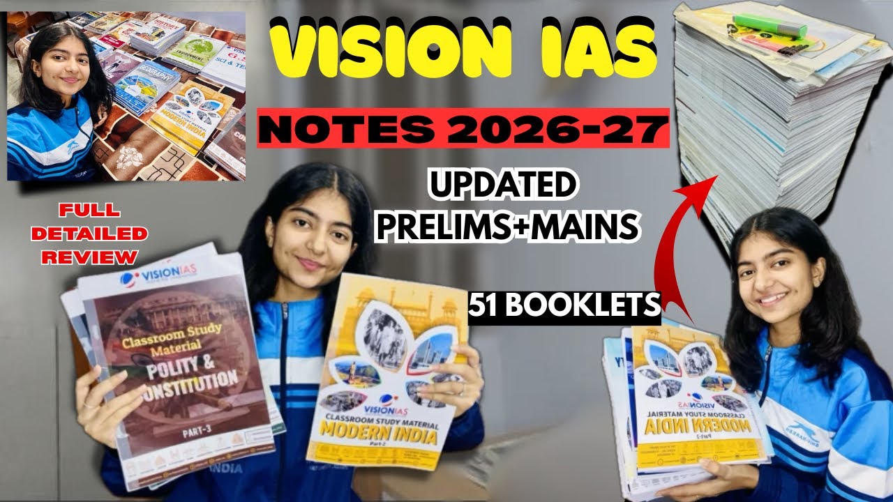 VISION IAS Notes Review 2026-27📚| Best UPSC notes for Prelims+Mains| vision ias study material ✨✅