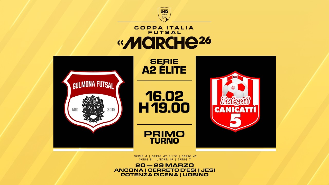Sulmona Futsal-Atletico Canicattì 1-3 | Coppa Italia Serie A2 Élite 2025/2026 | Primo turno