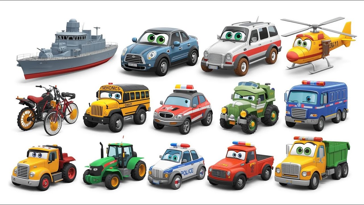 Learn Alphabet with Vehicles | ABC Phonics Song for Kids