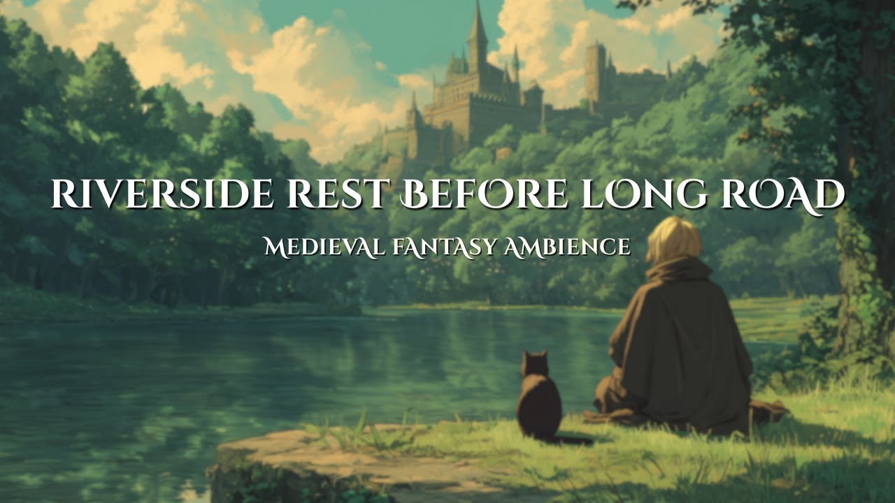 Medieval Fantasy Ambience | Riverside Rest before Long Road • Relax & Study