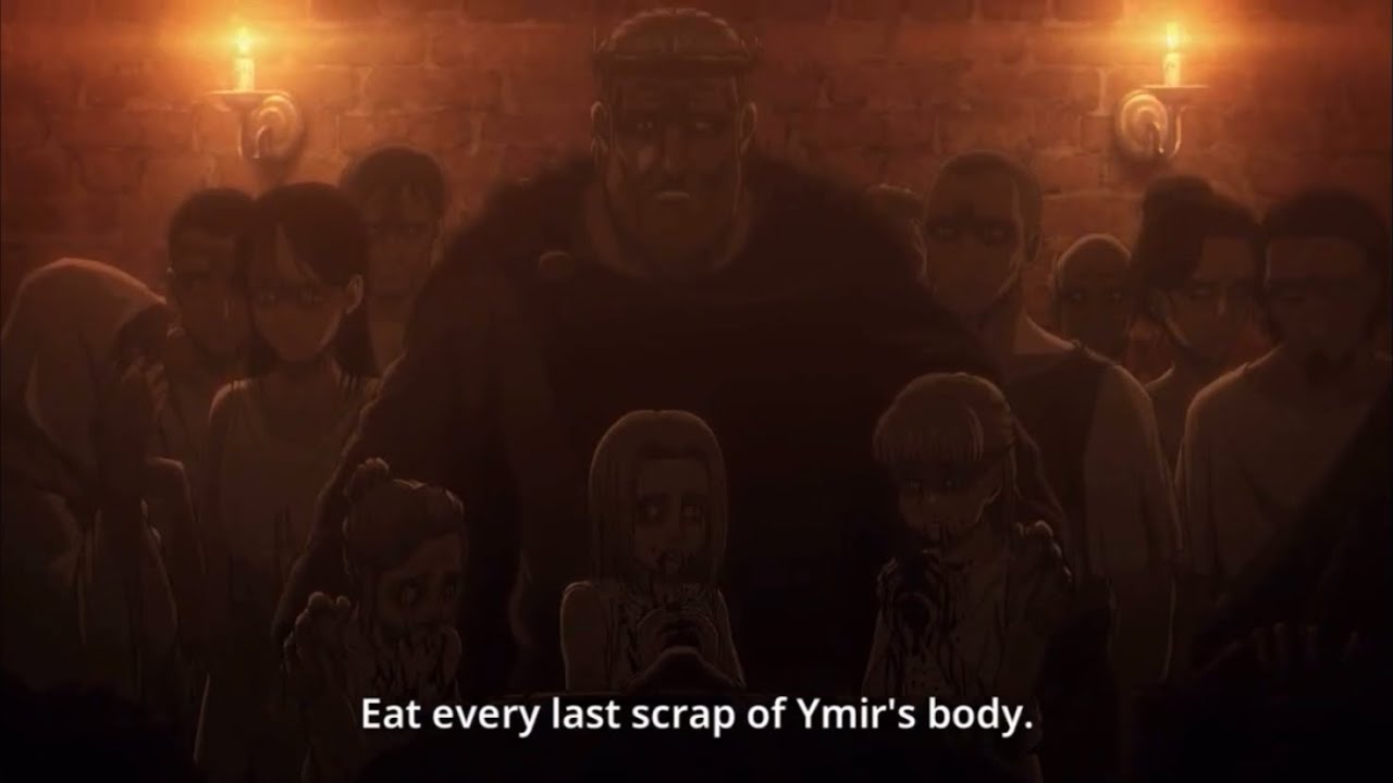 Ymir sacrifices herself and gets eaten by her children | Attack on Titan Final season Part 2