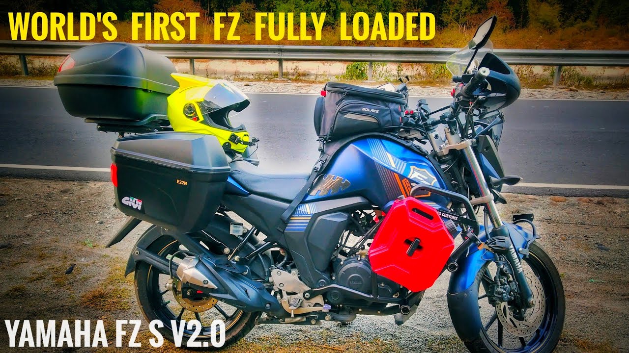 Yamaha fzs v2.0 modified | touring accessories truimph tiger ktm adventure xpluse Himalayan reel adv