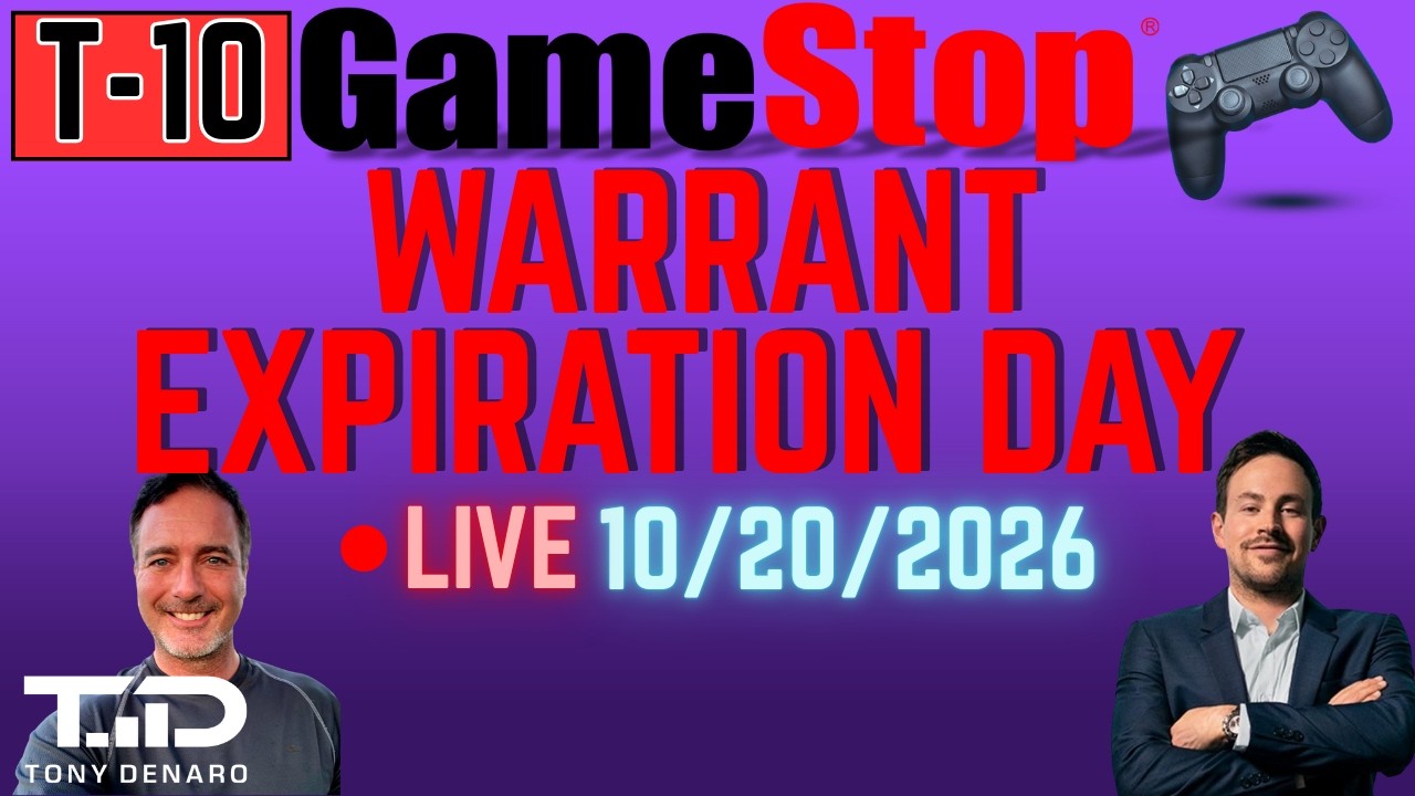 GME  T-10 Warrant Expiry Countdown 🔴LIVE 10/20/2026