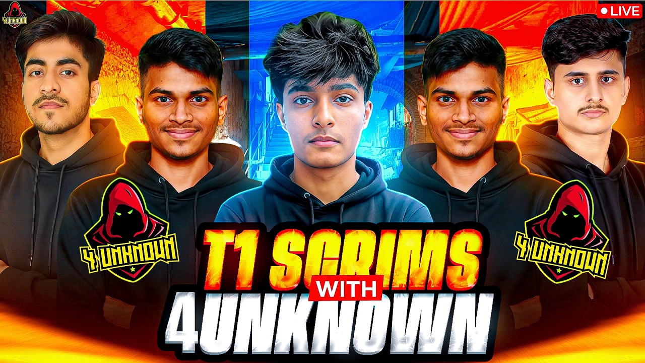 T1 SCRIMS LIVE WITH 4UNKNOWN | VIDIT GAMER IS LIVE
