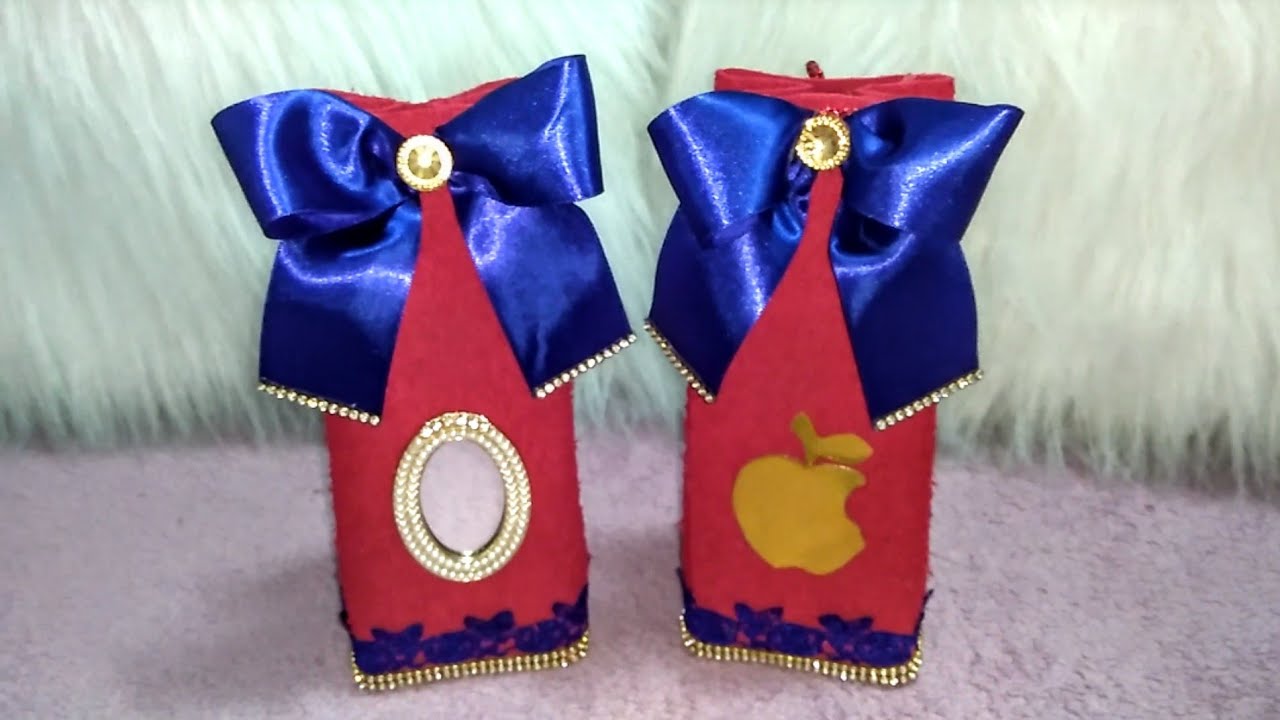 Personalizado Caixa Milk: Tema Branca de Neve (Feito com Caixa de Leite) | DIY