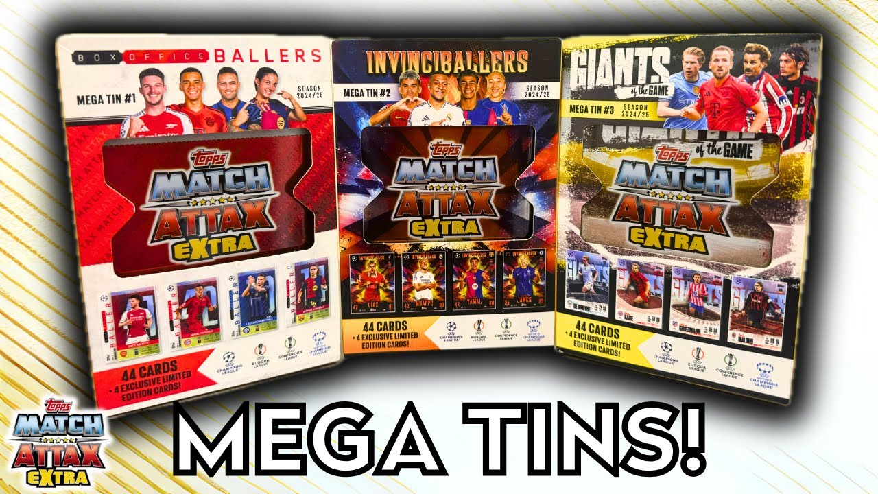 NEW MEGA TINS OPENING! | TOPPS MATCH ATTAX EXTRA 2024/2025 | PLATINUM PULL LIMITED EDITION CARD HIT!
