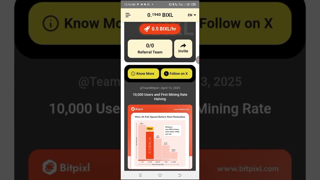 REGISTER AND MINE $BIXL ON BITPIXL APP.BITPIXL MINING