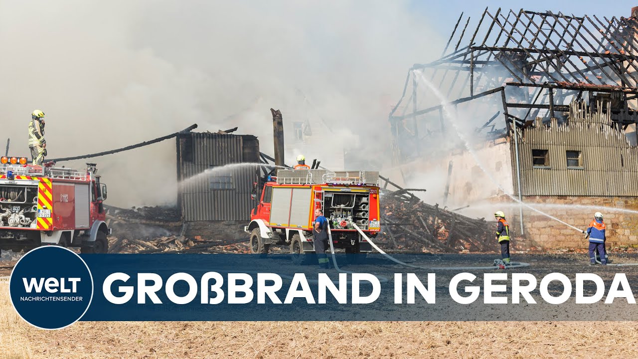FEUERWALZE IN BAYERN: Brennende Scheune löst Großbrand aus - Bundeswehr im Einsatz