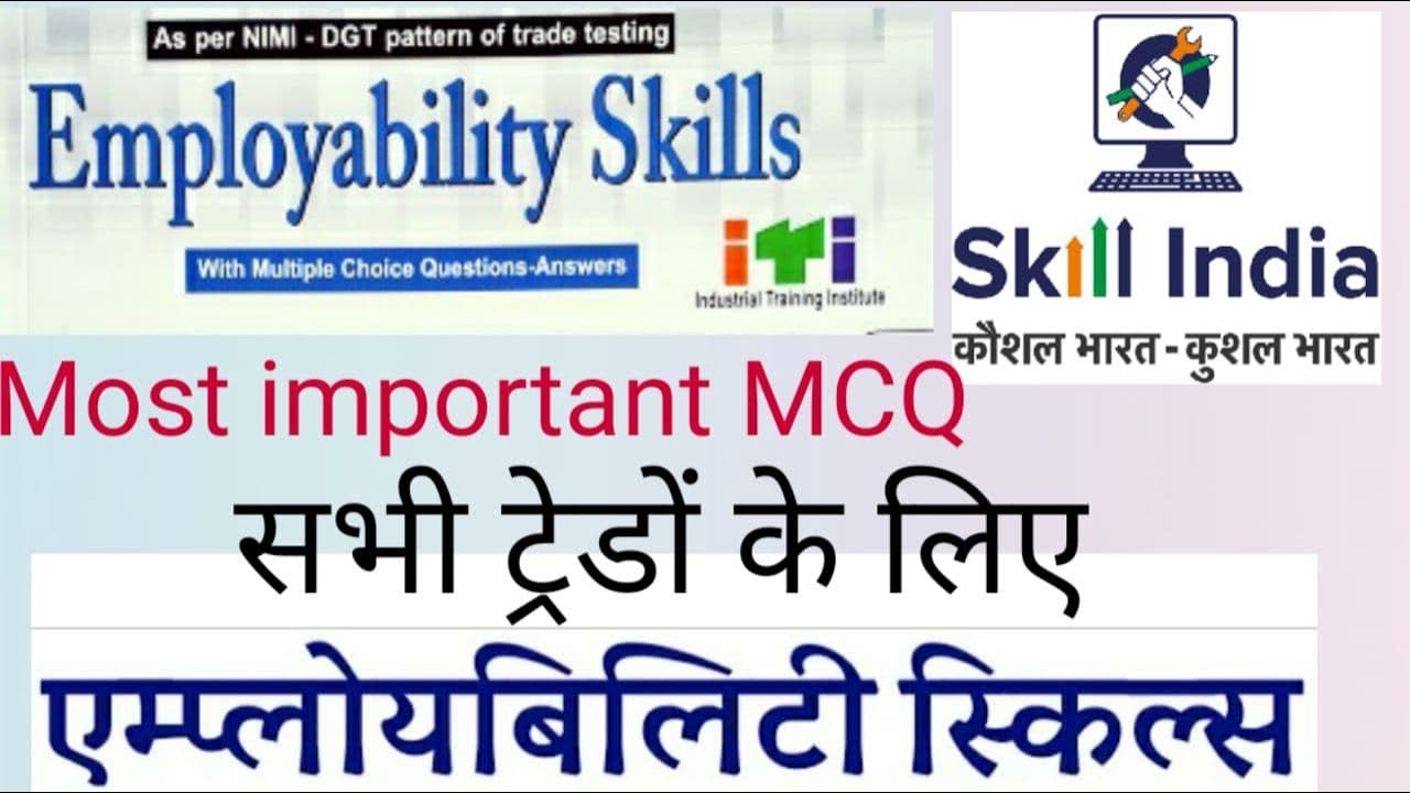 Employability skills questions and answers most important MCQ for ITI students ES exam 2022 pdf NCVT