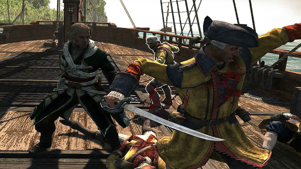 Assassin's Creed 4 Black Flag Master Assassin Stealth Kill, Intense Combat & Ship Infiltration