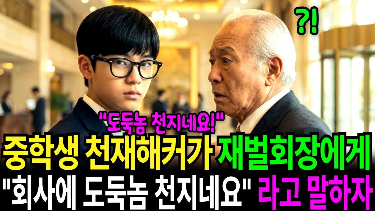 체험학습 온 중학생 천재 해커가 재벌 회장에게 “회사에 도둑놈 천지네요”라고 말하자…