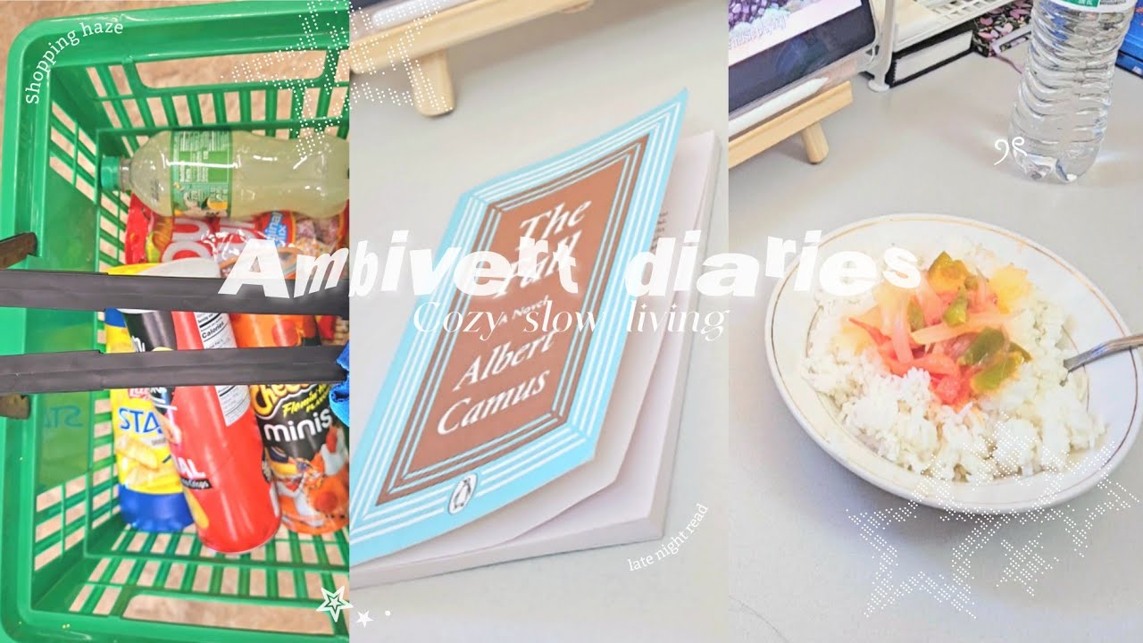.𖥔 ݁ ˖ Cozy vlog 🖇📚 Ambivert diaries, late night reads, shopping spree, digital art