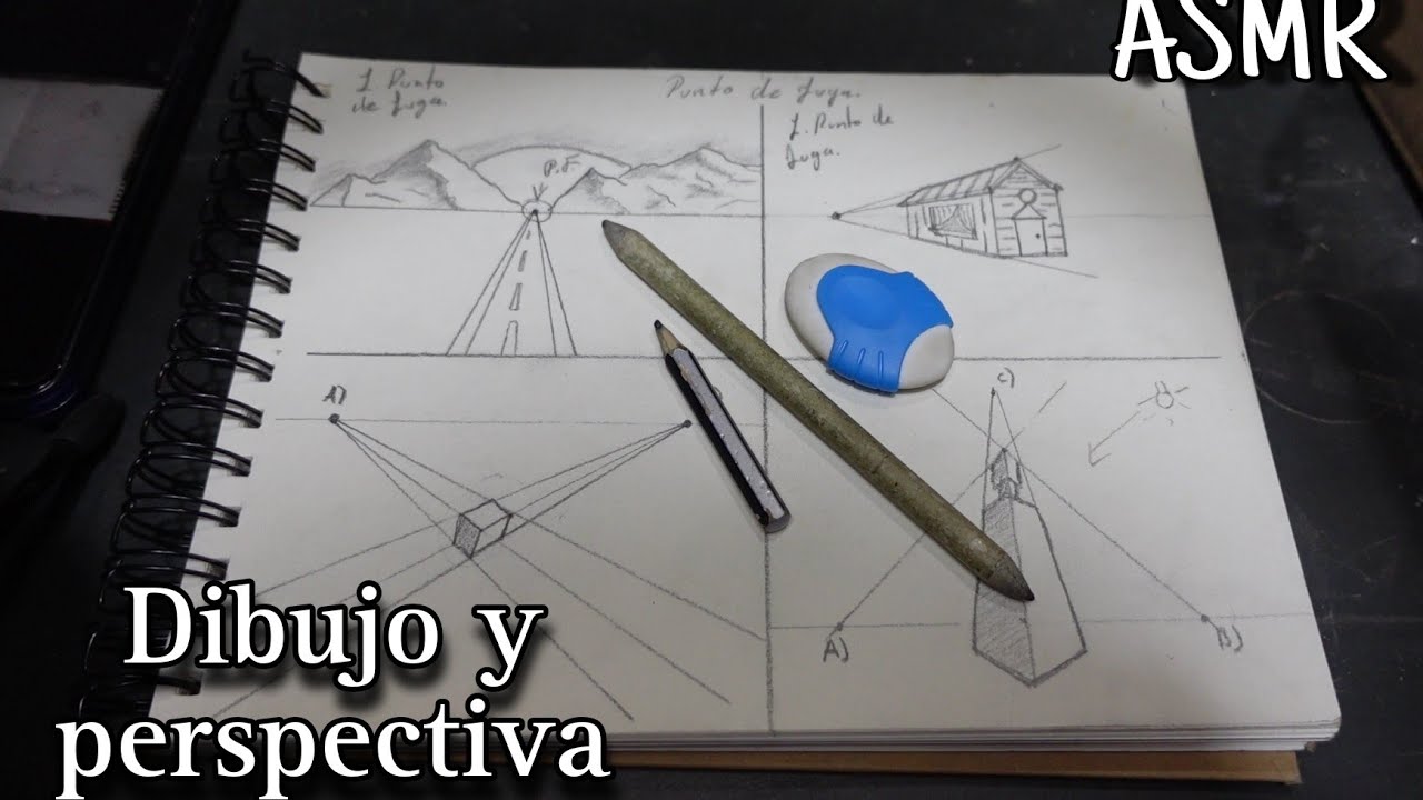 ASMR | Dibujo usando puntos de fuga (técnica) 🛤.