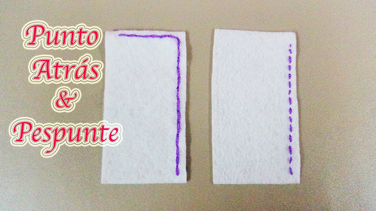 COSTURA A MANO | PUNTO ATRÁS & PESPUNTE | COSTURA BASICA - YuureYCrafts #embroidery
