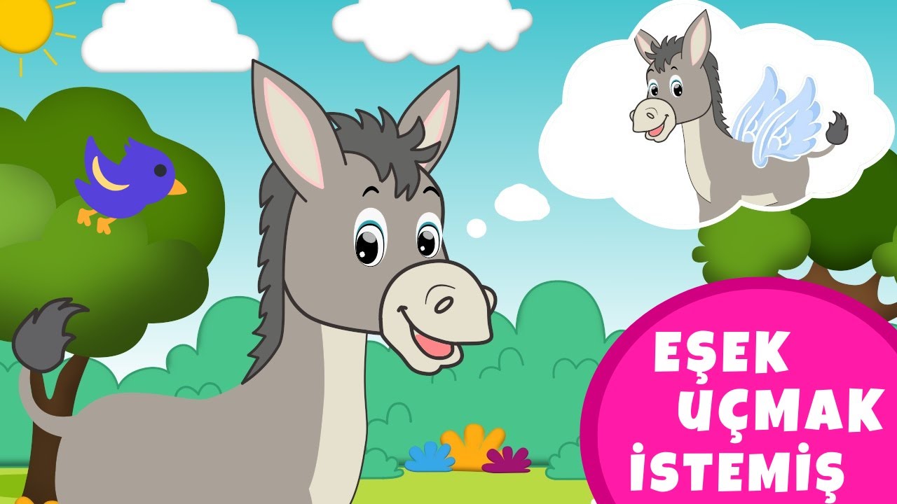Eşek U&ccedil;mak İstemiş - Bebek Şarkıları T&uuml;rk&ccedil;e - Eşek Şarkısı - &Ccedil;izgi Film