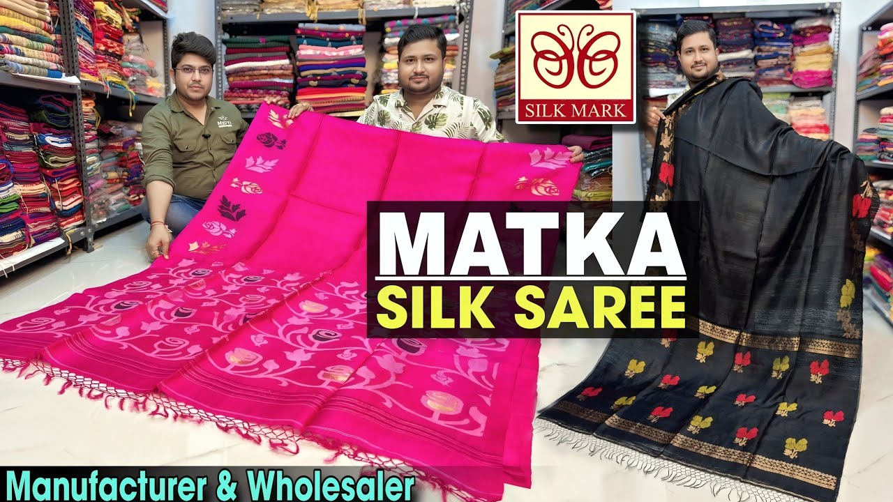 100% Pure Matka Silk / Pure Tussar / 120 Count Linen / Resham Muslin / Pure Tissue Handwoven Saree