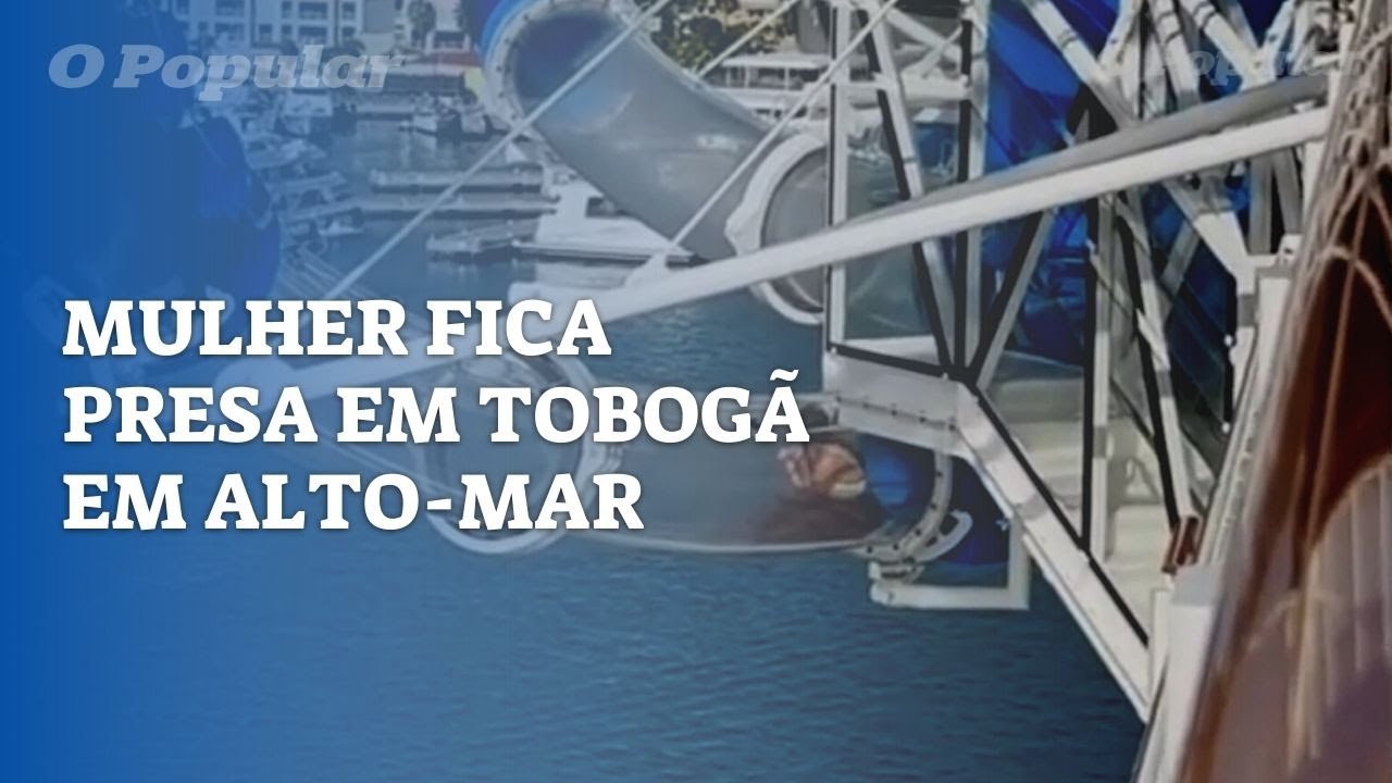 Mulher fica presa em tobog&atilde; de cruzeiro em alto-mar