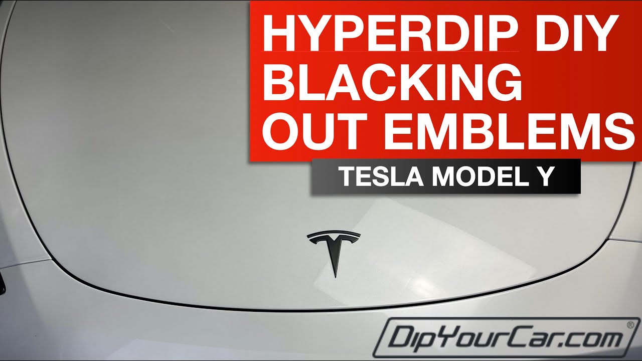 Tesla Model Y - Blackout Emblems with HyperDip