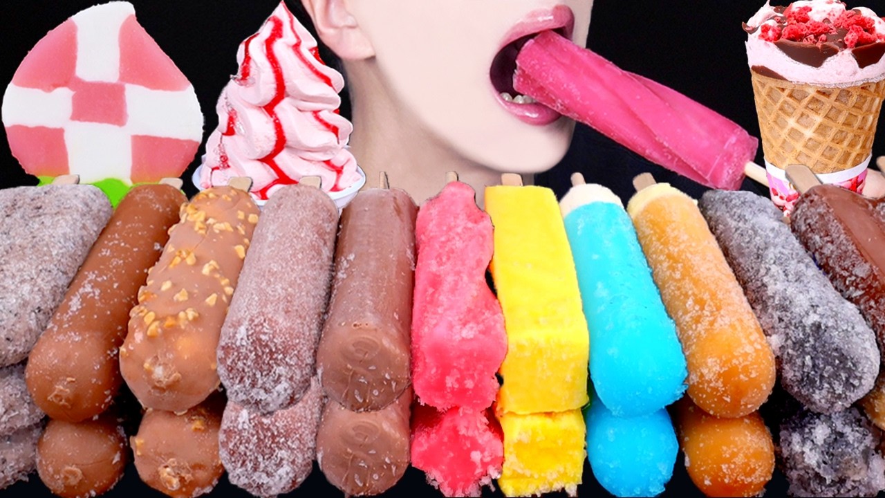 ASMR CHOCOLATE ICE CREAM NUTELLA DESSERT MUKBANG 초콜릿 아이스크림 먹방 チョコレートアイスクリーム 咀嚼音 EATING SOUNDS