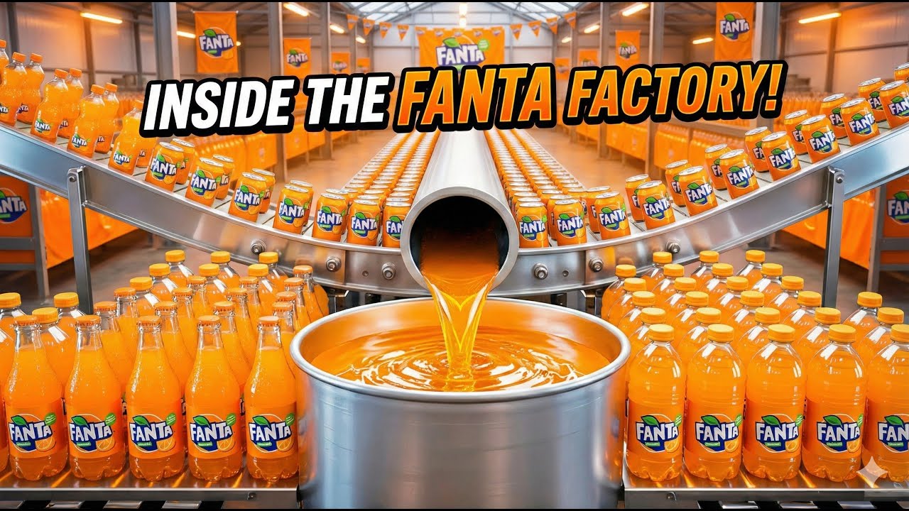 Внутри современной фабрики Fanta — движущей силы мирового рынка безалкогольных напитков стоимость...