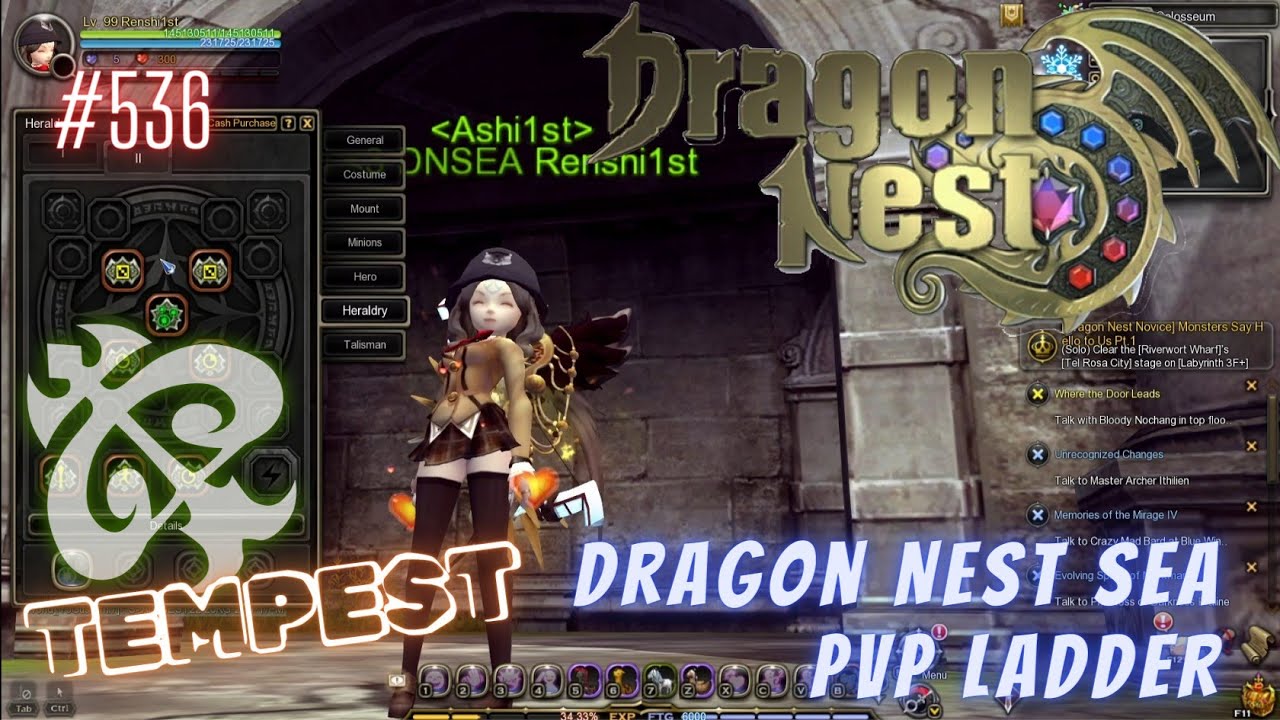 #536 Tempest With Skill Build Preview ~ Dragon Nest SEA PVP Ladder