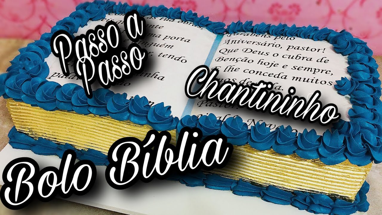 Bolo Bíblia - Decoração de Chantininho Passo a Passo