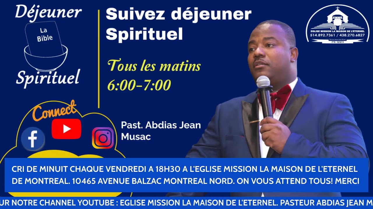 DEJEUNER SPIRITUEL AVEC PAST ABDIAS