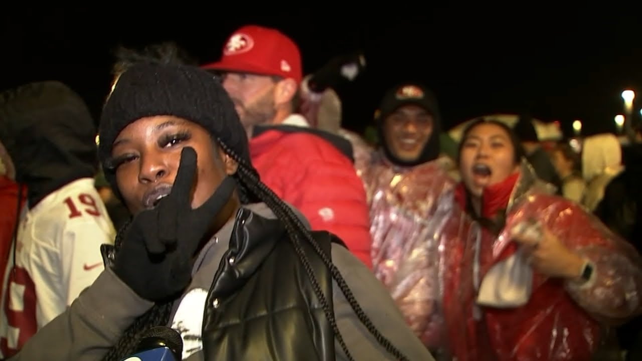 49ers fans celebrate last-minute win over Green Bay Packers at Levi's Stadium