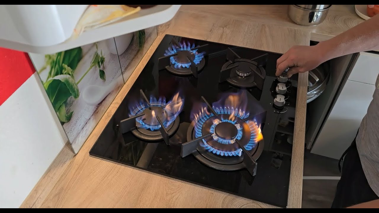 Test Sndoas Einbau-Gaskochfeld, Modell EUT3C, Erdgas-/Propangas-kompatibel, 8060 Watt!
