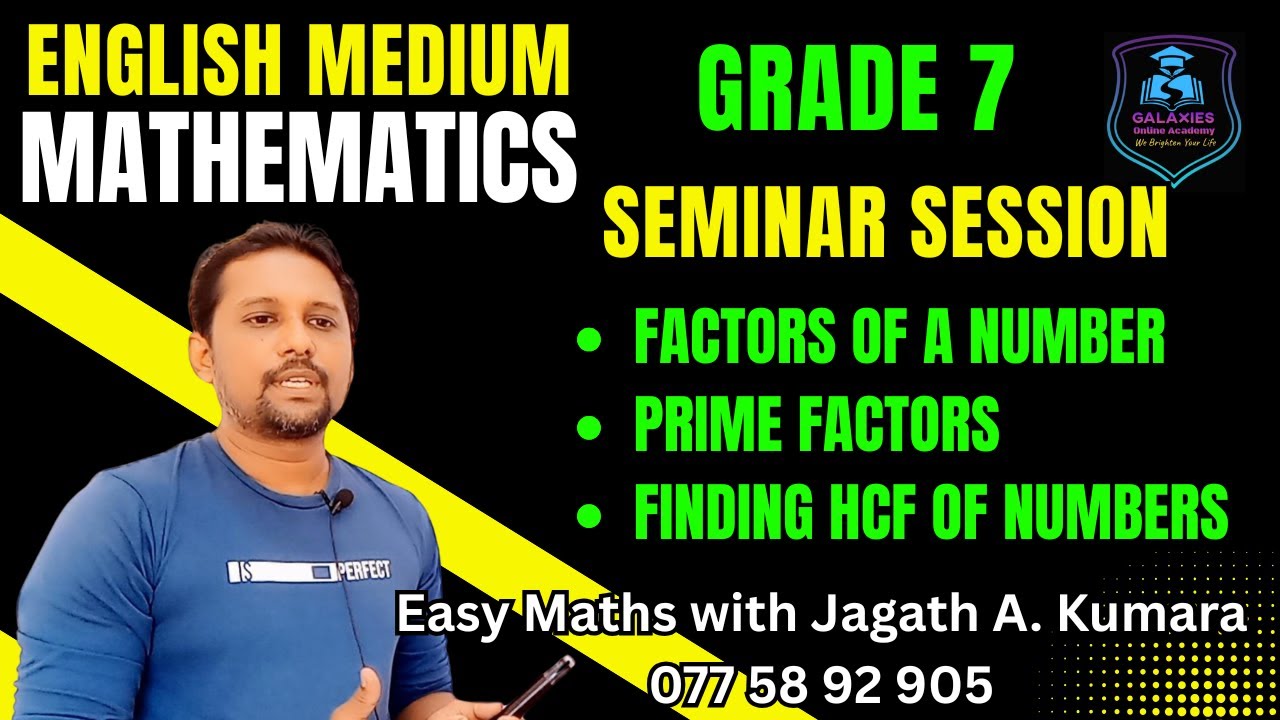 📚 2026 Grade 7 Mathematics | Factors & Multiples 🔢 | HCF & Prime Factors Explained | English Medium