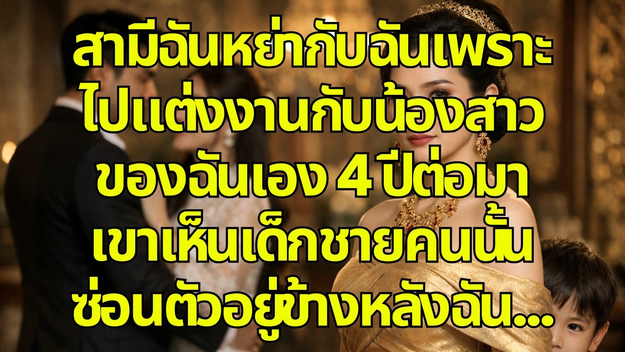 สามีฉันหย่ากับฉันเพราะไปแต่งงานกับน้องสาวของฉันเอง 4 ปีต่อมา เขาเห็นเด็กชายคนนั้นซ่อนตัวอยู่ข้างหลัง