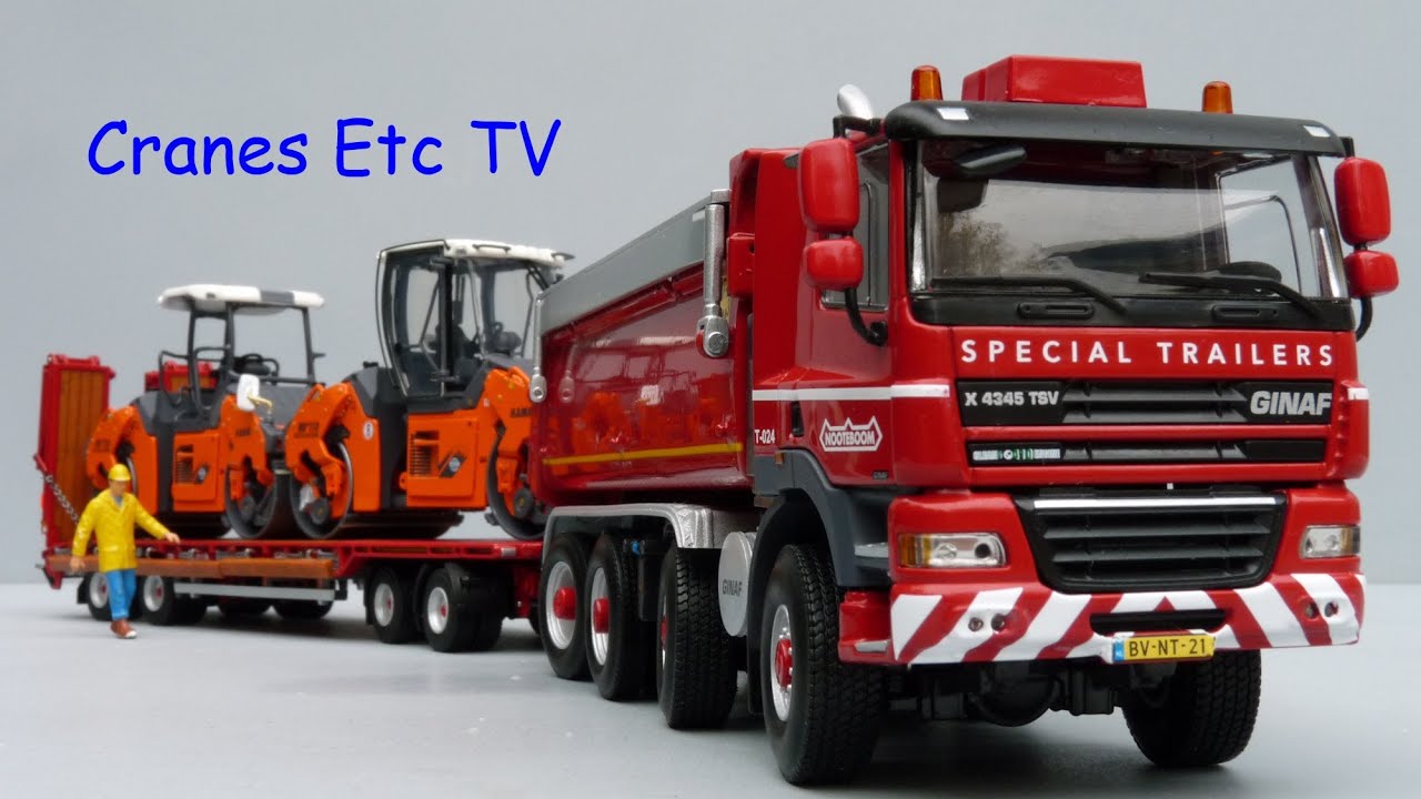 Трейлер WSI Nooteboom ASD + Самосвал GINAF от Cranes Etc TV