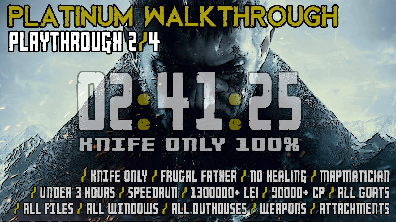 Resident Evil 8 Village - Knife Only Frugal Father 100% Speedrun - Platinum Walkthrough 2/4