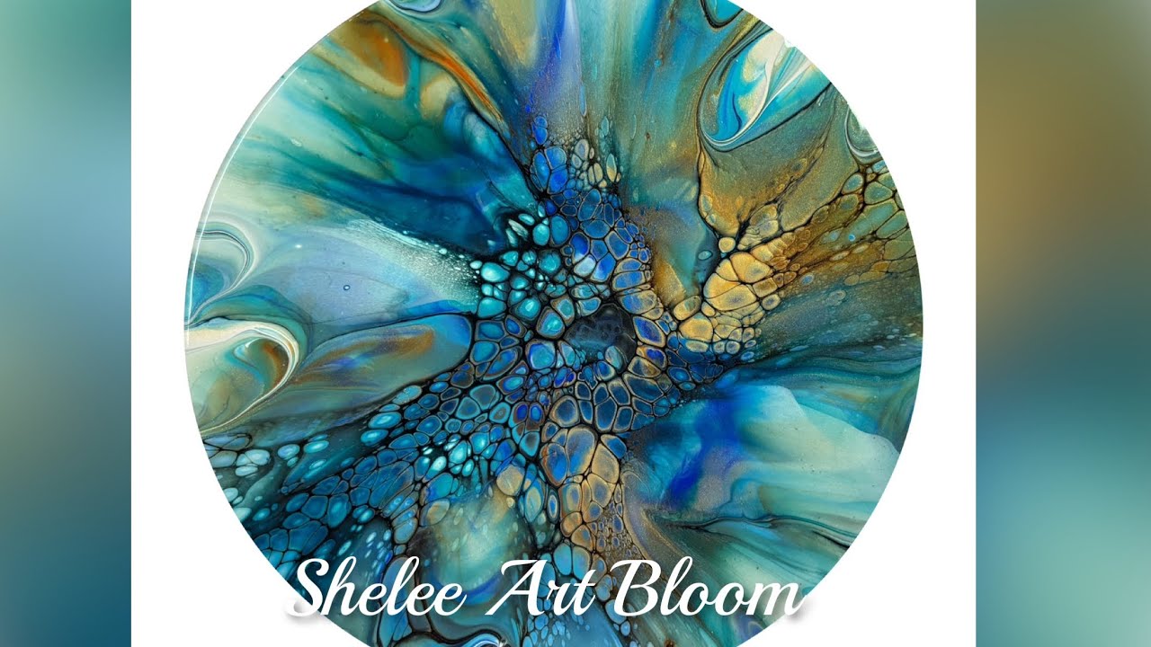 (1592) Shelee Art Large Bloom Technique, Fluid Art