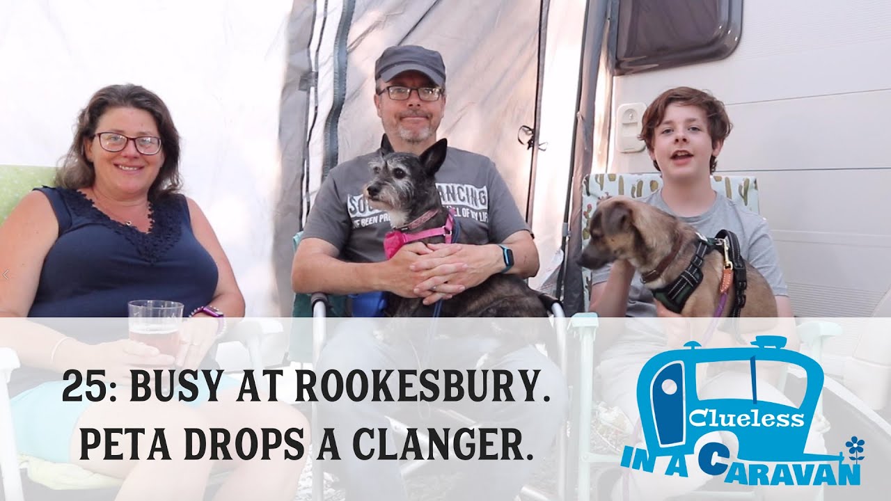 25: Peta drops a clanger at Rookesbury Caravan and Motorhome Club site. Royal Victoria Country Park.