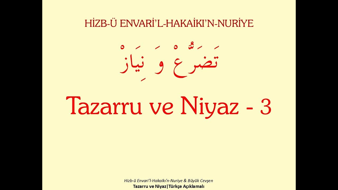 Tazarru ve Niyaz 3