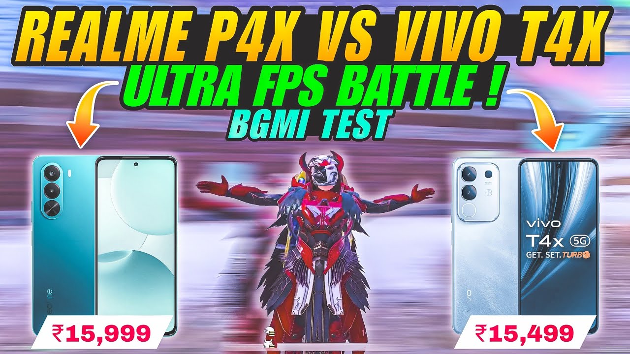 🔥Realme P4X vs Vivo T4X BGMI Test ⚔️ Ultra FPS Battle!