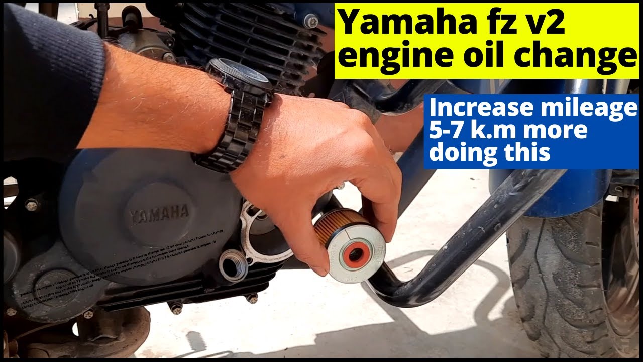 Yamaha fz v2 engine oil change | Yamaha fz v2 oil filter change | Yamaha fz fi