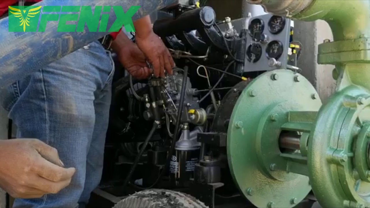 Probando motobomba diésel 22hp de 4