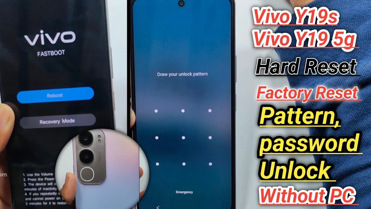 Vivo Y19s Factory Reset without PC || Vivo y19 5g Hard Reset & Password,Pattern,Pin Lock Remove 