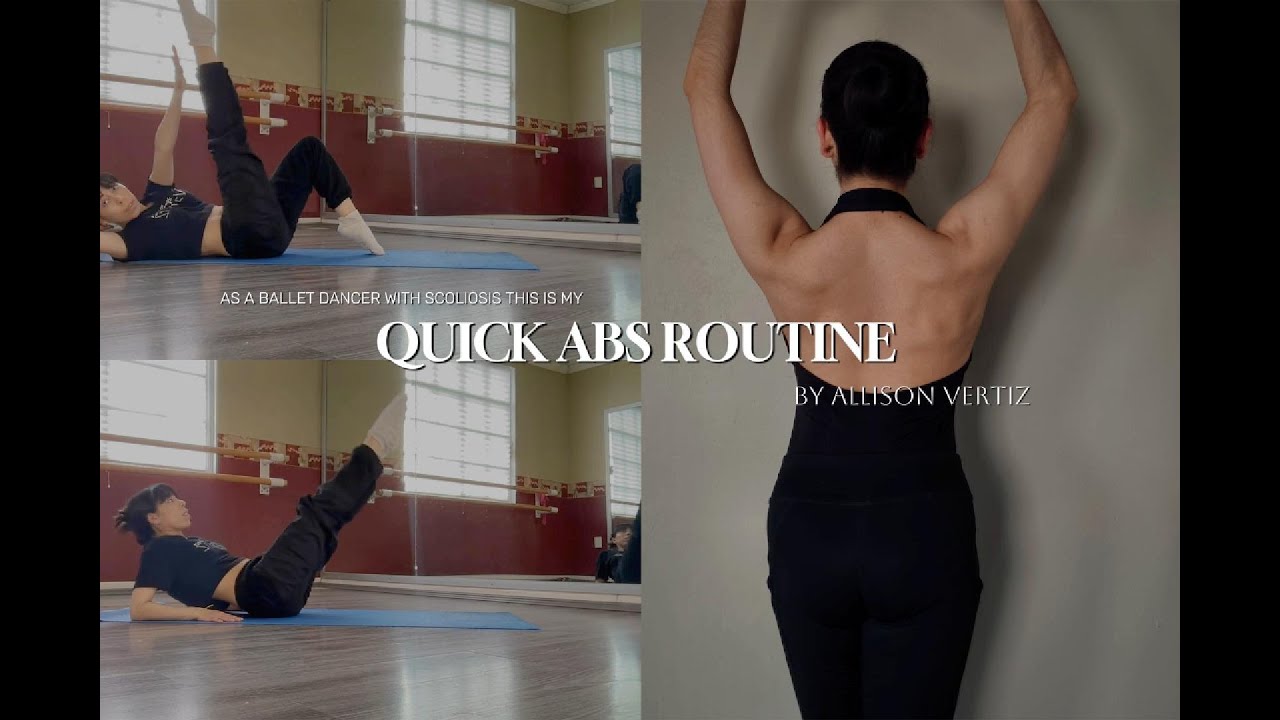 MY QUICK ABS / DEEP CORE ACTIVATION ROUTINE as a ballerina with scoliosis