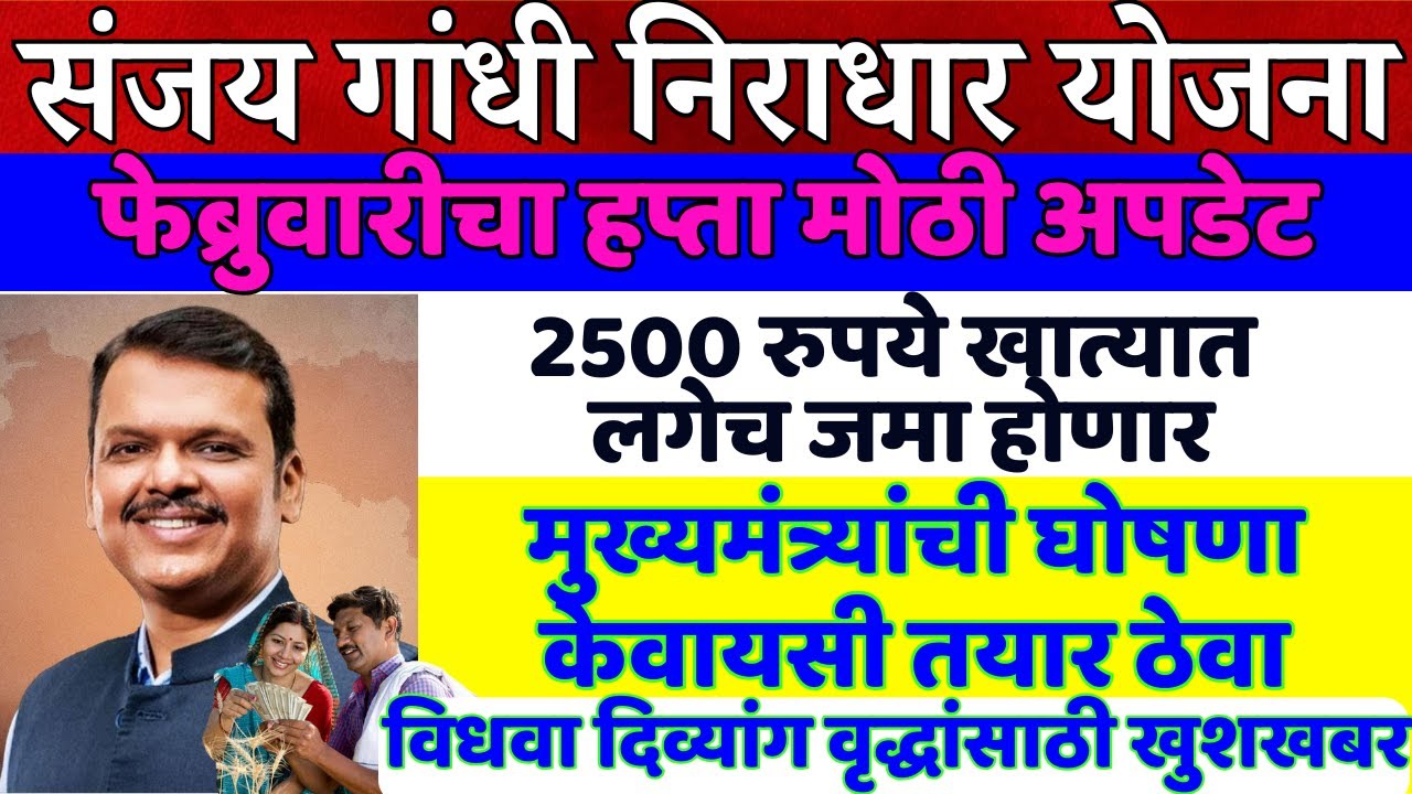 Sanjay Gandhi Niradhar Yojana Update | February Update | Payment Status | Budget Overview |