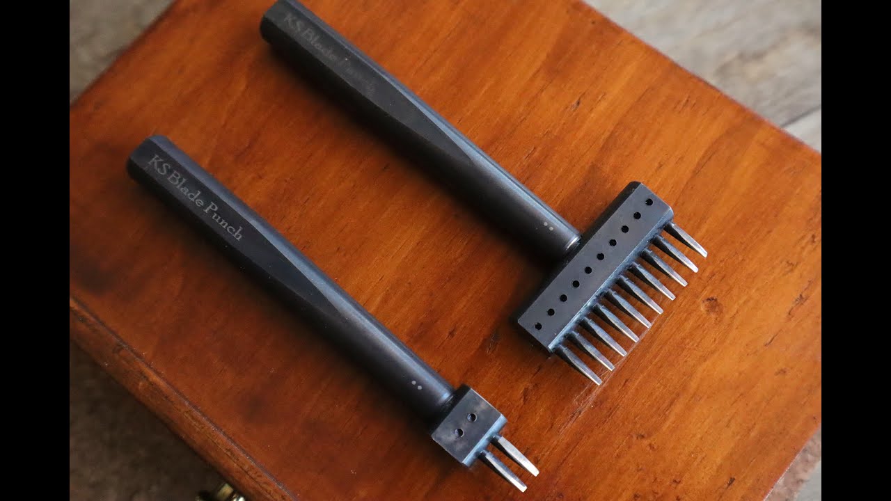 HOW THE KS BLADE STITCHING LOOKS LIKE. LEATHER CRAFT TOOLS.