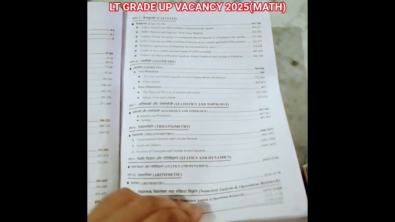 LT GRADE UP VACANCY BEST BOOK MATH 