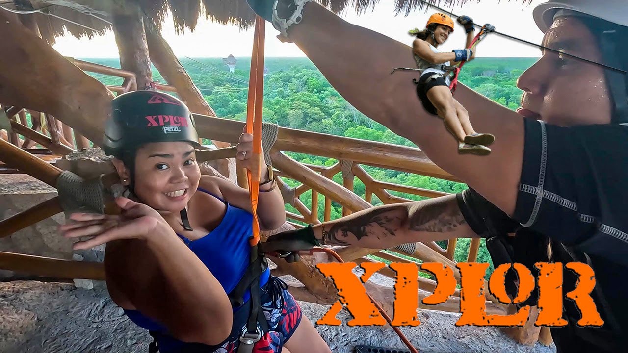Xplor Park Ziplines in 4K!  😍  Hotel Xcaret Mexico & Hotel Xcaret Arte 🇲🇽